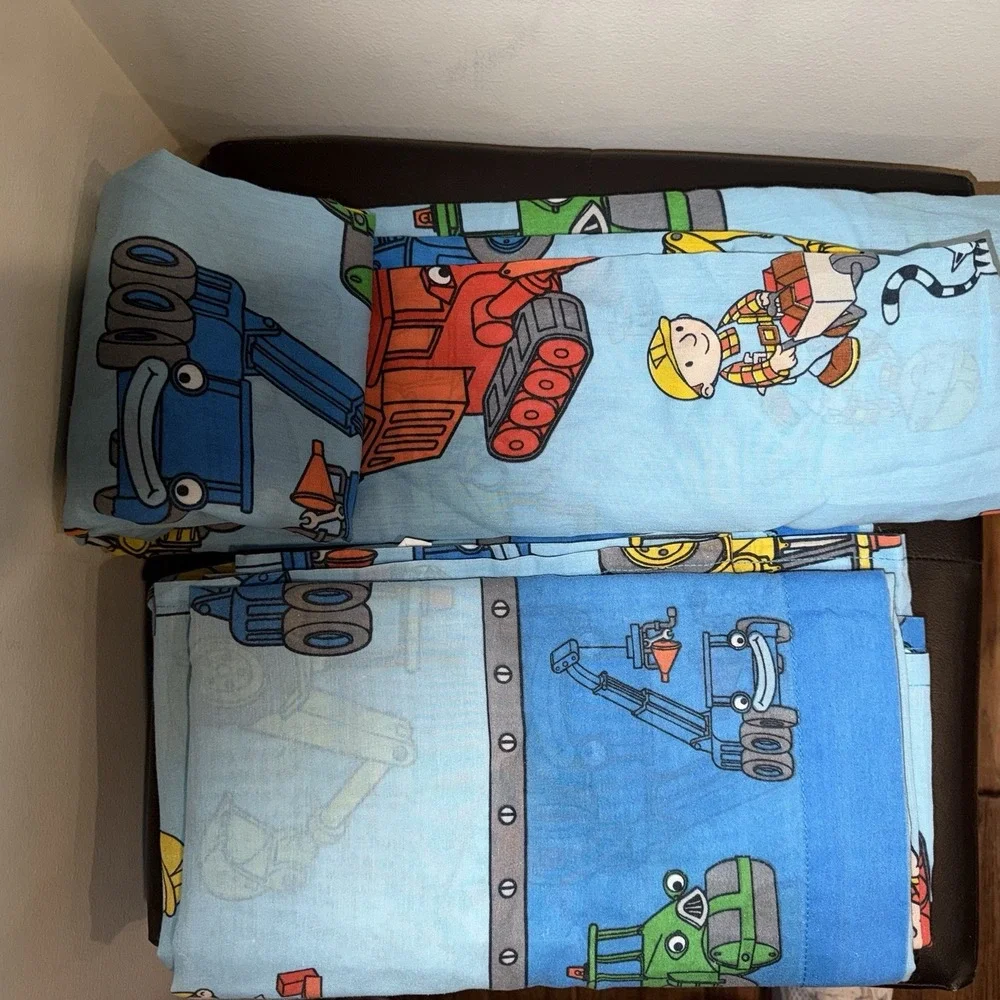 Vintage Bob the Builder Twin Bedding Flat & Fitted Sheet‎ Set